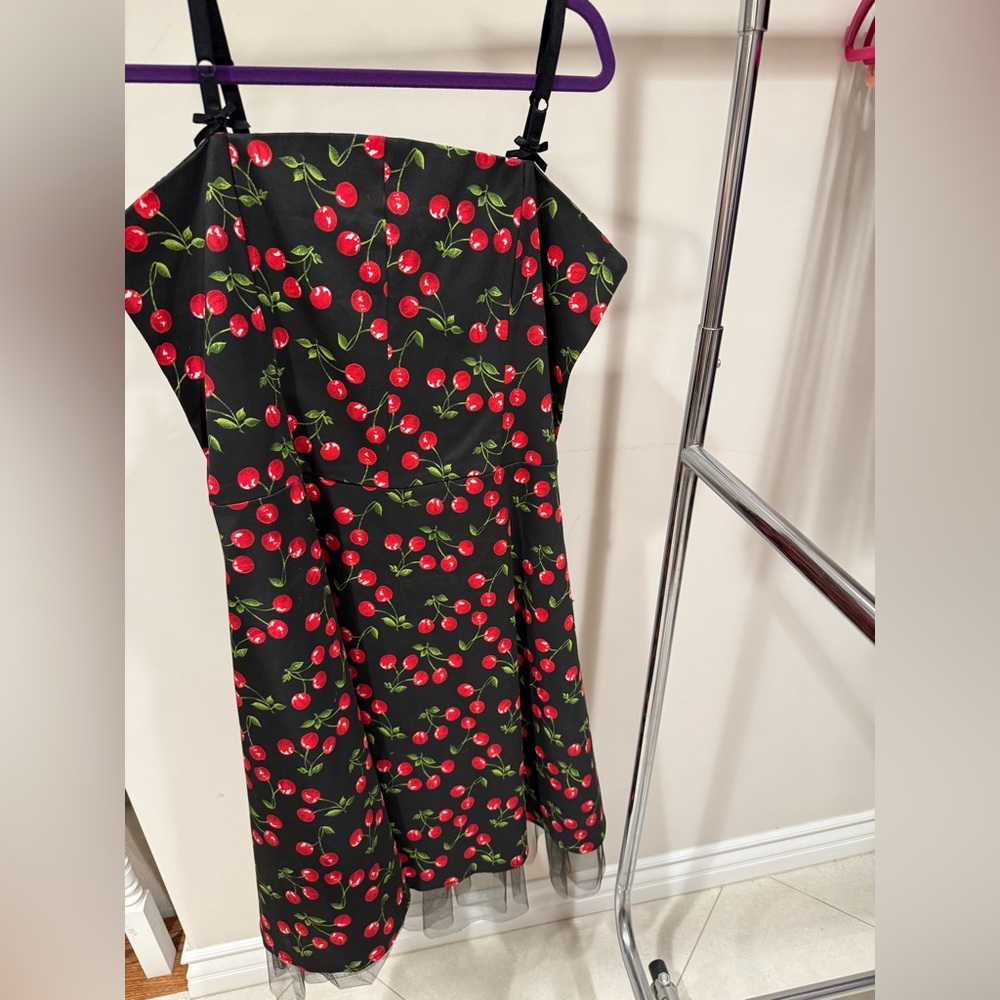 Y2K Retro Hot Topic Cherry Print Dress